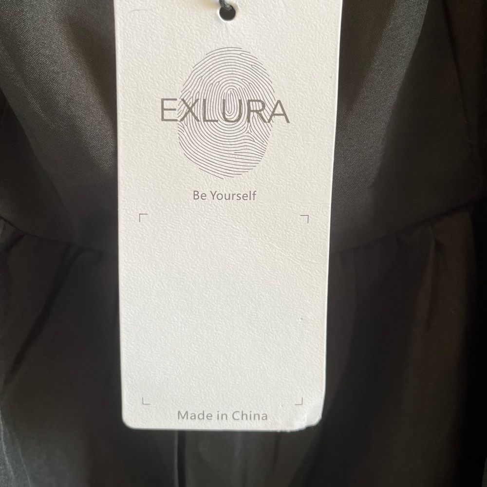 Exlura Puffy Sleeve Dress | Size: Medium | Black | NWT - Picture 2 of 10